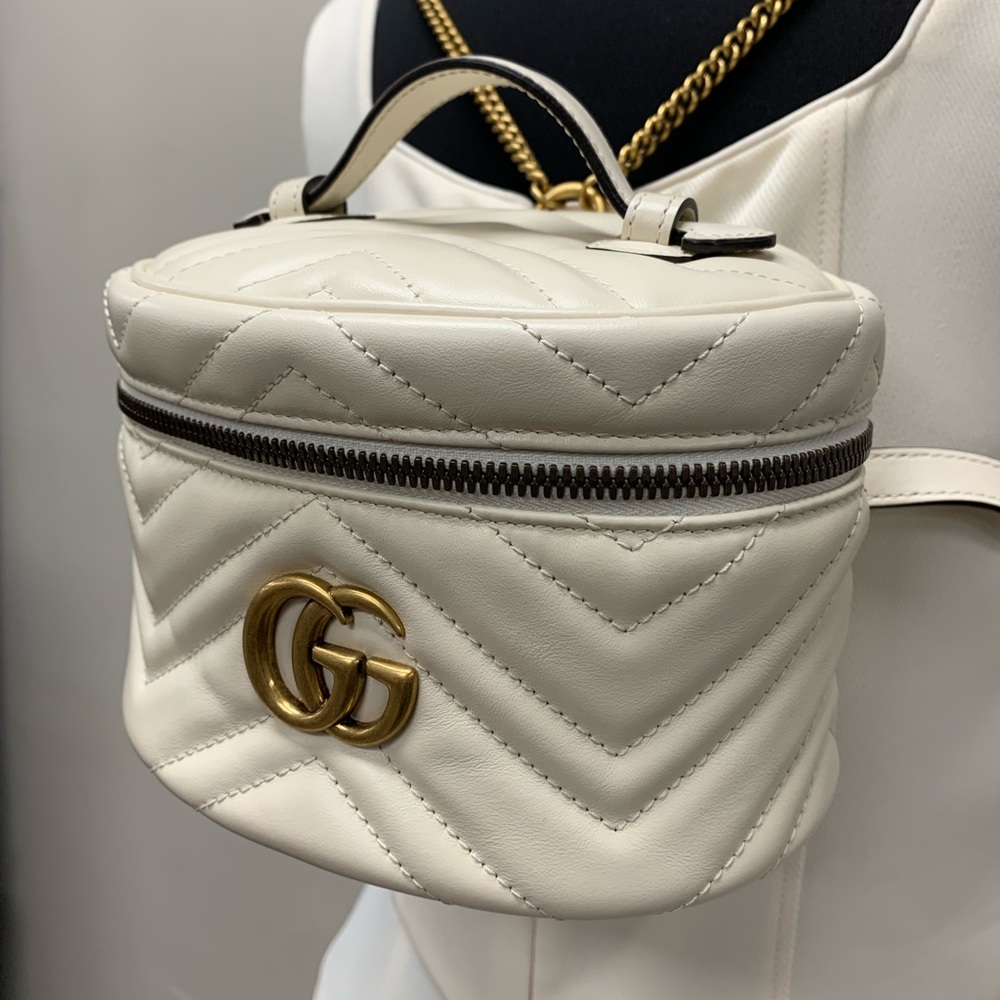 Gucci, GG Marmont Backpack, Ivory - Picture 2 of 14